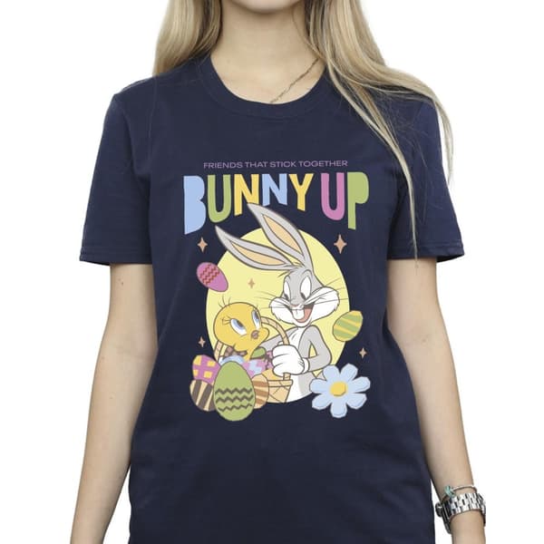 Looney Tunes Dam/Tjej Bunny Up Boyfriend-T-shirt i bomull