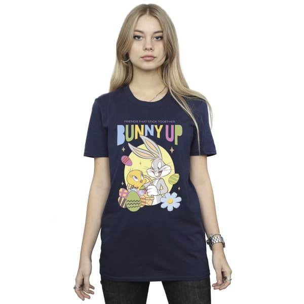 Looney Tunes Dam/Tjej Bunny Up Boyfriend-T-shirt i bomull