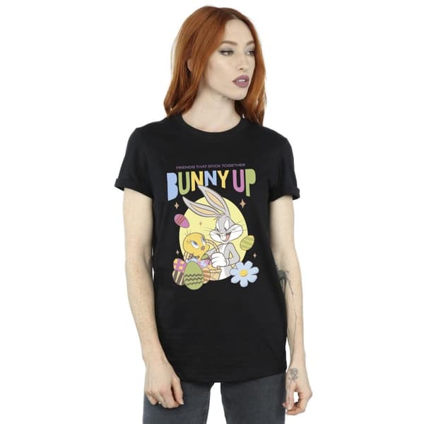 Looney Tunes Dam/Tjej Bunny Up Boyfriend-T-shirt i bomull