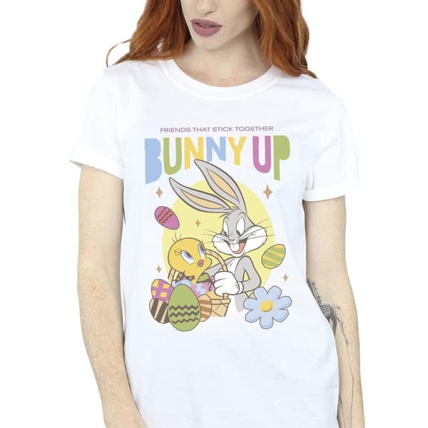 Looney Tunes Womens/Ladies Bunny Up Cotton Boyfriend T-Shirt