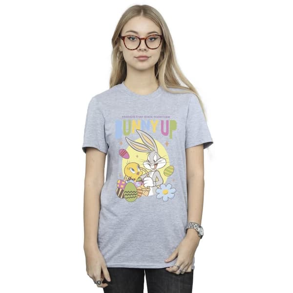Looney Tunes Dam/Tjej Bunny Up Boyfriend-T-shirt i bomull
