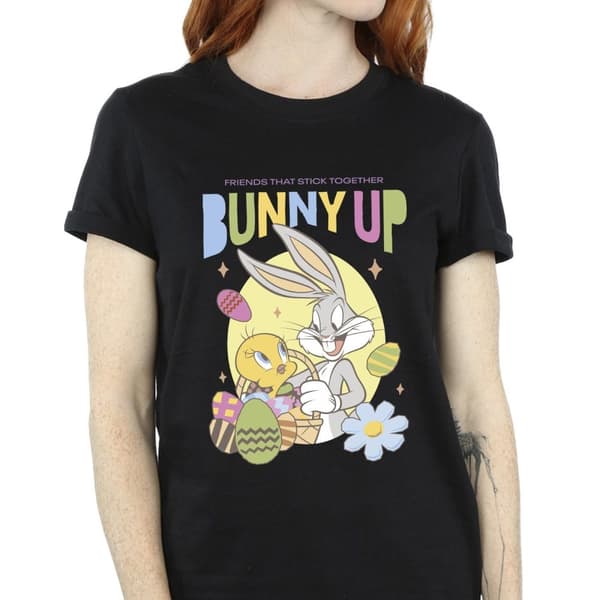 Looney Tunes Dam/Tjej Bunny Up Boyfriend-T-shirt i bomull