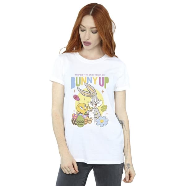 Looney Tunes Dam/Tjej Bunny Up Boyfriend-T-shirt i bomull