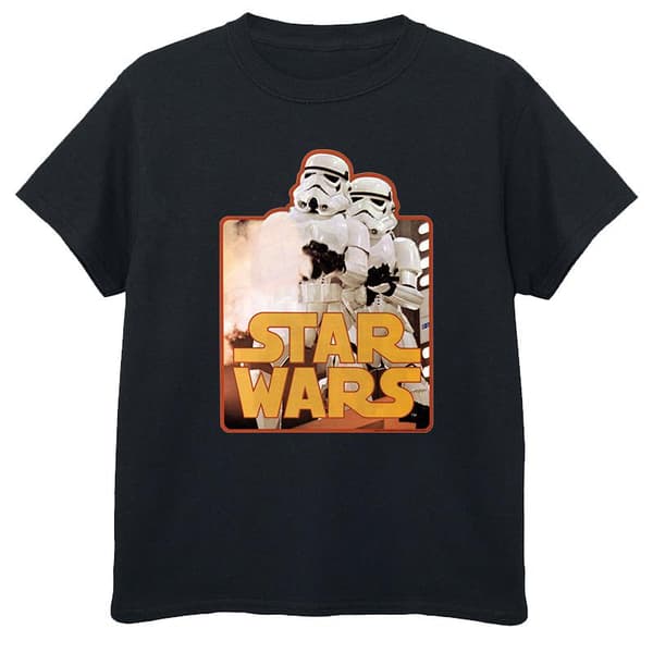 Star Wars Boys Stormtrooper Assault T-Shirt Black 7-8 Years