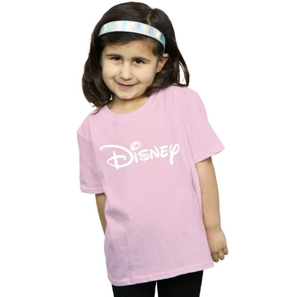Disney T-shirt i bomull med klassisk logotyp för flickor