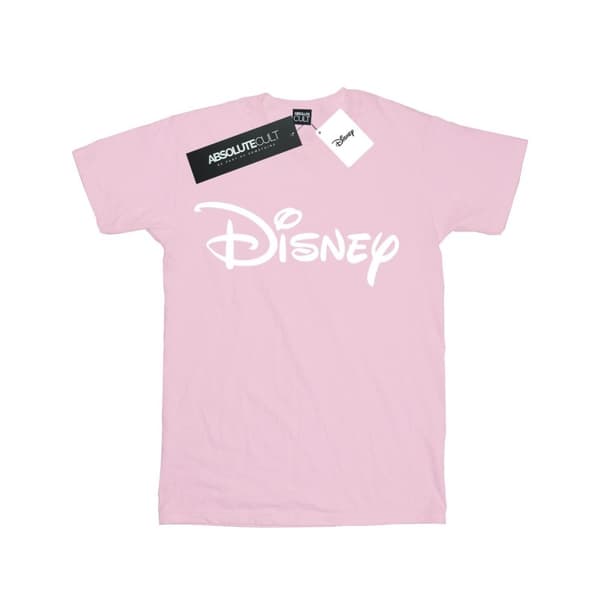 Disney T-shirt i bomull med klassisk logotyp för flickor Baby Pink 3-4 Years