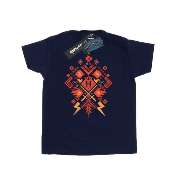Harry Potter Mens Christmas Fair Isle T-Shirt