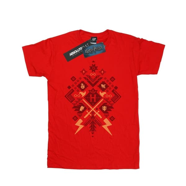 Harry Potter Mens Christmas Fair Isle T-Shirt