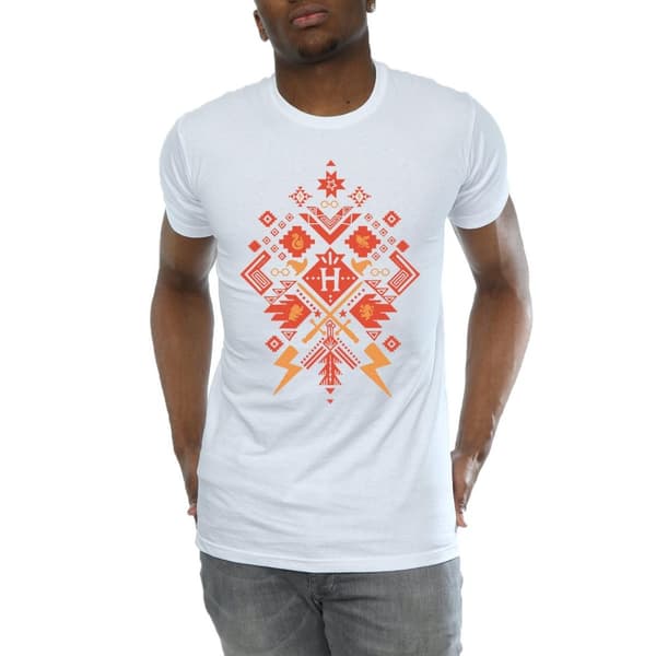 Harry Potter Mens Christmas Fair Isle T-Shirt