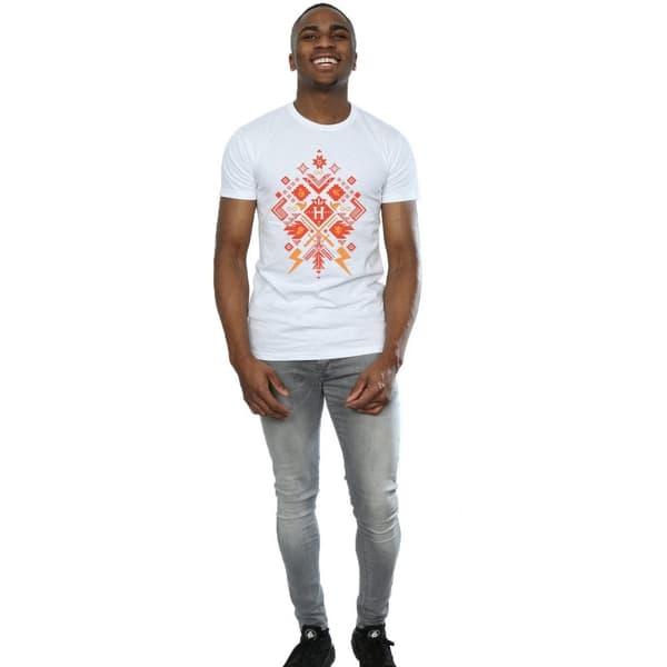 Harry Potter Mens Christmas Fair Isle T-Shirt