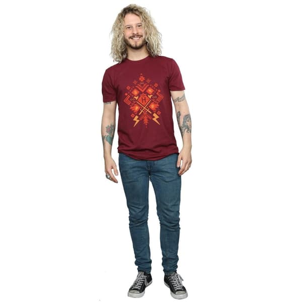 Harry Potter Mens Christmas Fair Isle T-Shirt