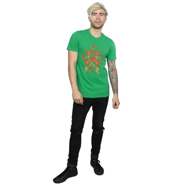 Harry Potter Mens Christmas Fair Isle T-Shirt