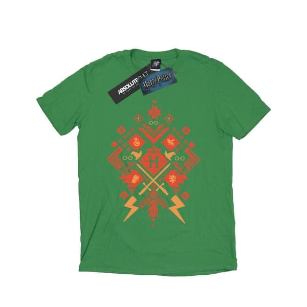 Harry Potter Mens Christmas Fair Isle T-Shirt