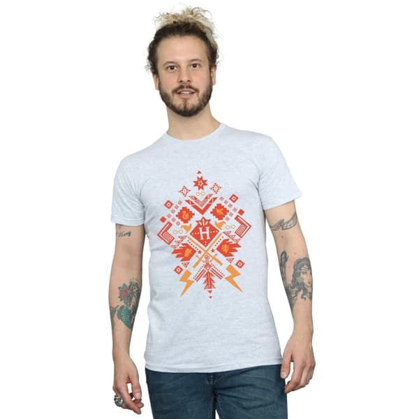 Harry Potter Mens Christmas Fair Isle T-Shirt