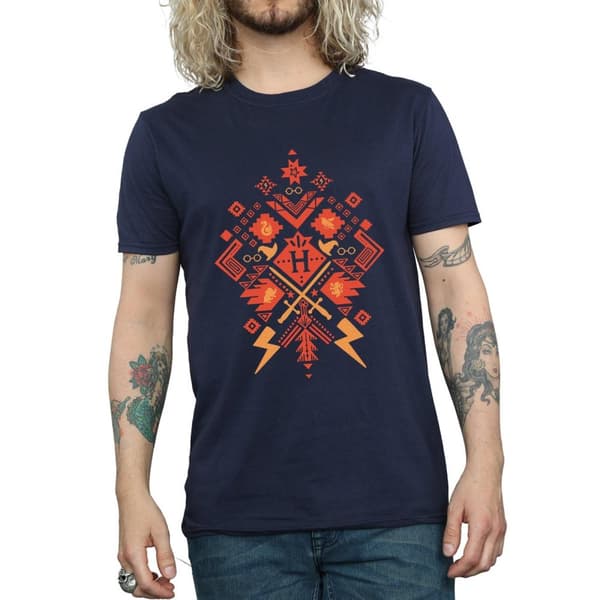 Harry Potter Mens Christmas Fair Isle T-Shirt