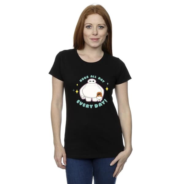 Disney Womens/Ladies Big Hero 6 Baymax Hugs Everyday Cotton T-Shirt