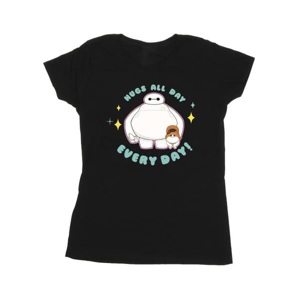 Disney Womens/Ladies Big Hero 6 Baymax Hugs Everyday Cotton T-Shirt