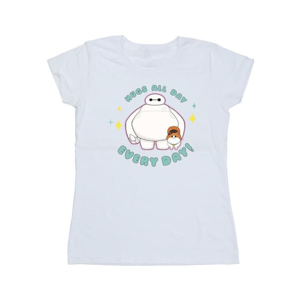 Disney Womens/Ladies Big Hero 6 Baymax Hugs Everyday Cotton T-Shirt