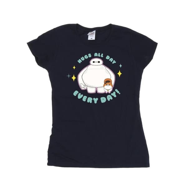 Disney Dam/Tjej Big Hero 6 Baymax Hugs Everyday T-shirt i bomull
