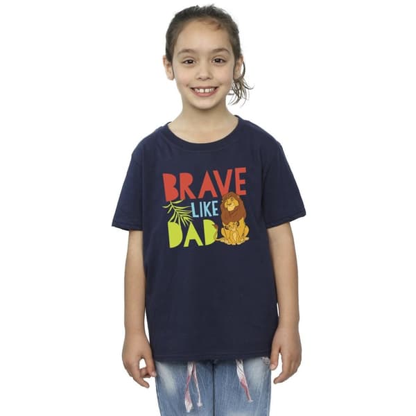 Disney T-shirt i bomull för flickor - Lejonkungen - Modig som pappa