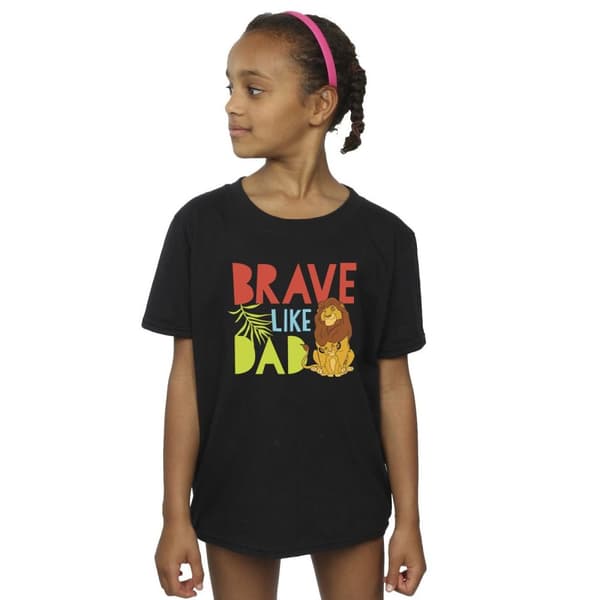 Disney T-shirt i bomull för flickor - Lejonkungen - Modig som pappa