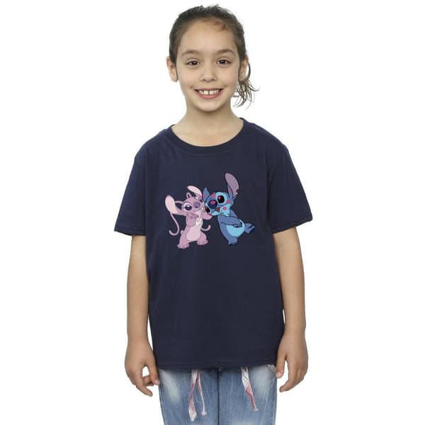 Disney Lilo & Stitch Kisses T-shirt i bomull för flickor