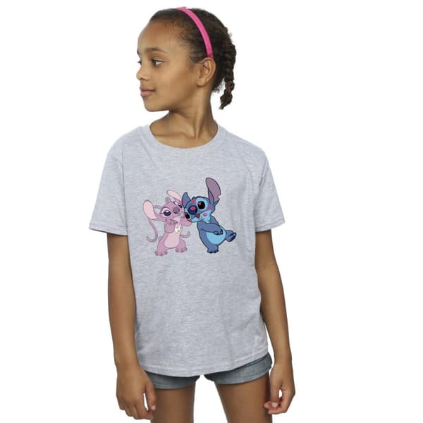 Disney Lilo & Stitch Kisses T-shirt i bomull för flickor