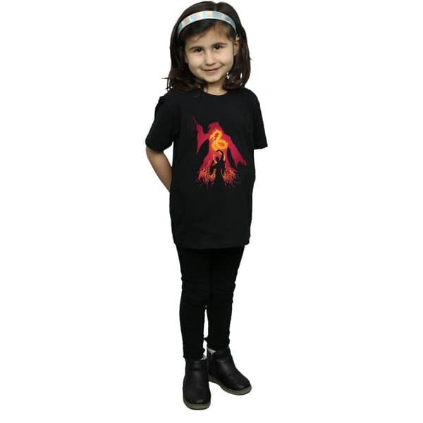 Harry Potter Girls Dumbledore Silhouette Cotton T-Shirt