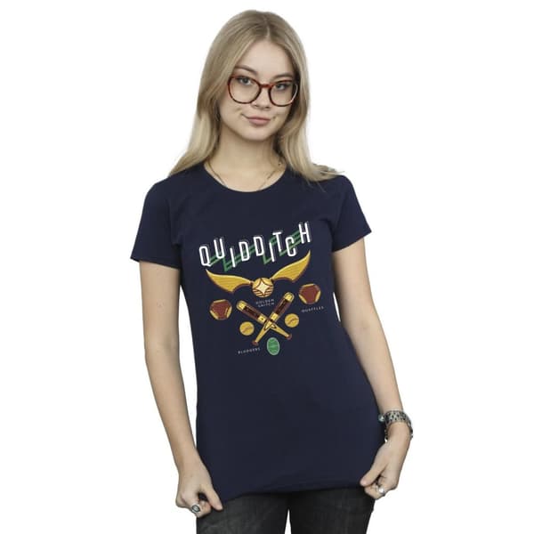 Harry Potter Womens/Ladies Quidditch Bludgers Quaffles Cotton T-Shirt