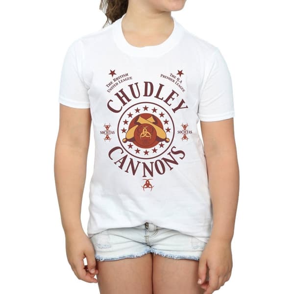 Harry Potter Girls Chudley Cannons Logo Cotton T-Shirt