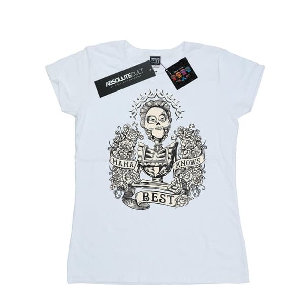 Disney Dam/dam Coco Mama Knows Best - T-shirt i bomull White M