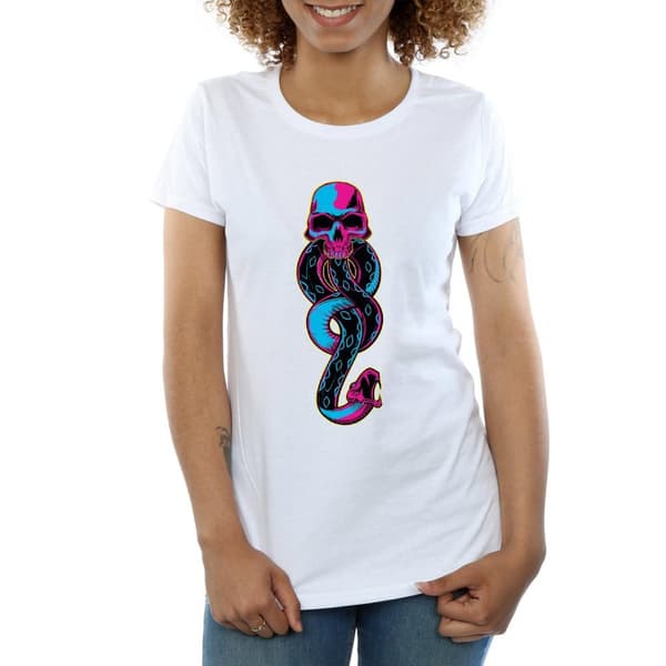 Harry Potter Womens/Ladies Neon Dark Mark Cotton T-Shirt