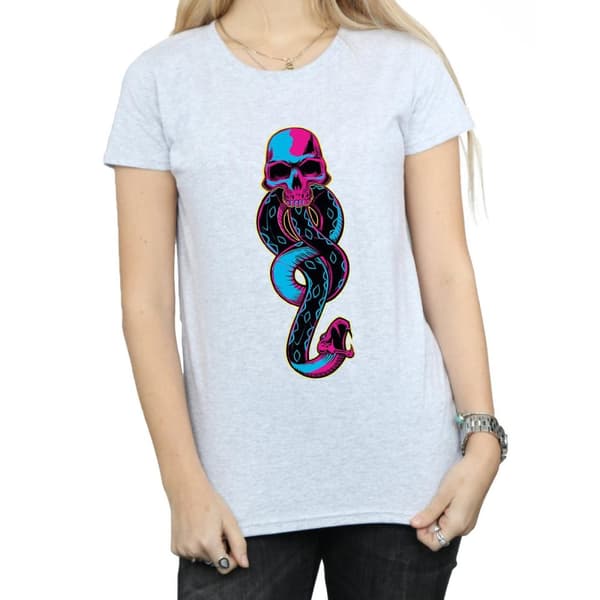 Harry Potter Womens/Ladies Neon Dark Mark Cotton T-Shirt