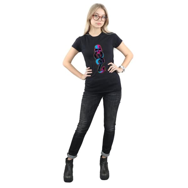Harry Potter Womens/Ladies Neon Dark Mark Cotton T-Shirt