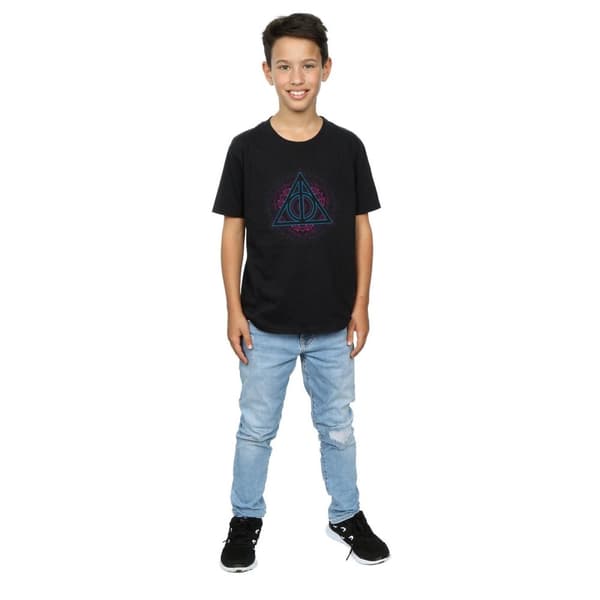 Harry Potter Boys Neon Deathly Hallows T-Shirt