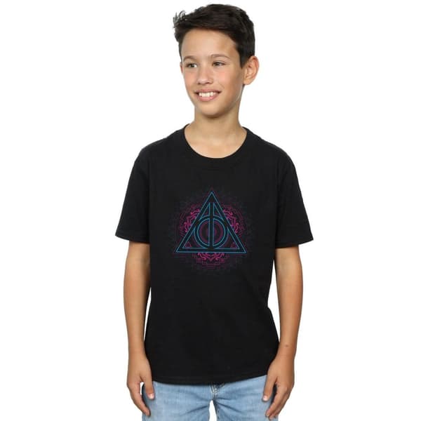 Harry Potter Boys Neon Deathly Hallows T-Shirt