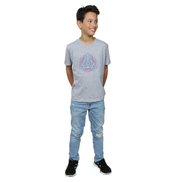 Harry Potter Boys Neon Deathly Hallows T-Shirt