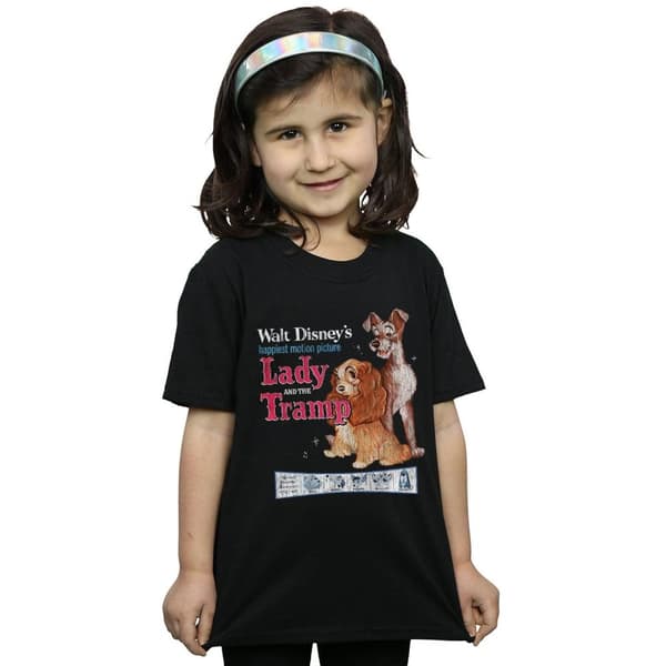 Disney Lady And The Tramp - T-shirt i bomull med klassisk affisch