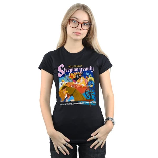 Disney Womens/Ladies Sleeping Beauty Collage Poster Cotton T-Shirt