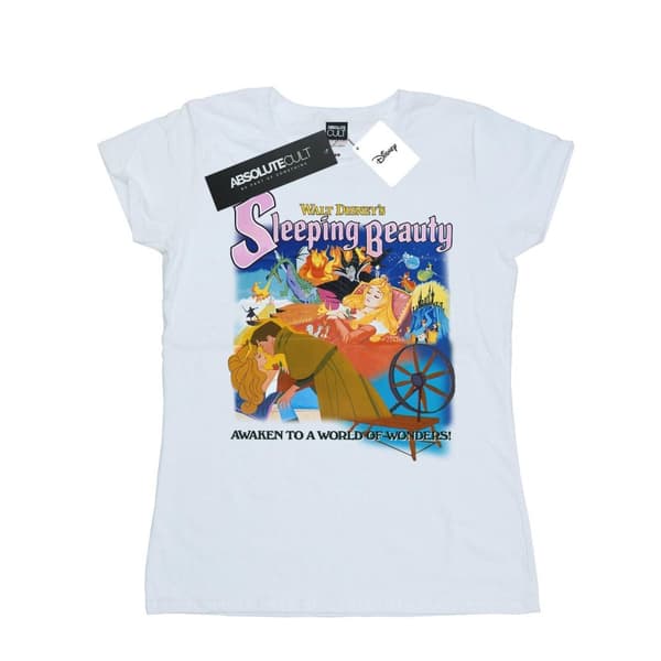 Disney Womens/Ladies Sleeping Beauty Collage Poster Cotton T-Shirt
