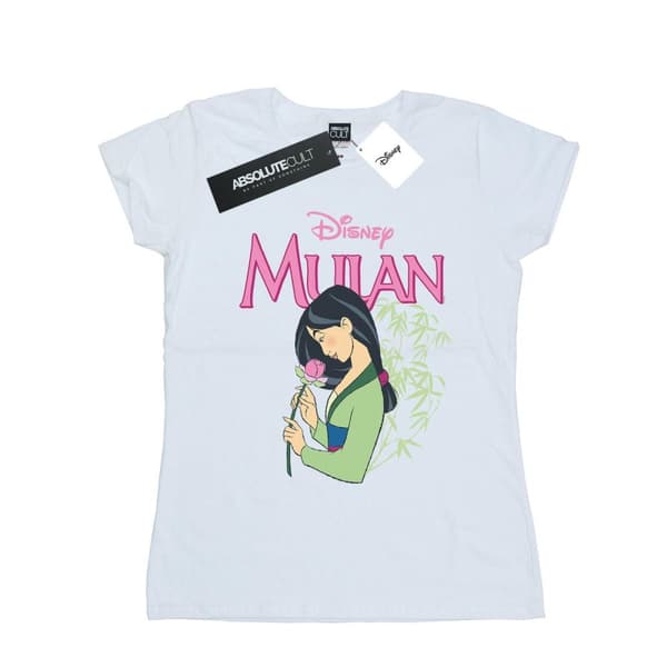 Disney Dam/Tjej Mulan Rosa Magnolia Bomulls-T-shirt