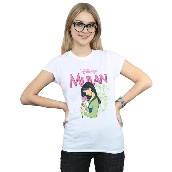 Disney Dam/Tjej Mulan Rosa Magnolia Bomulls-T-shirt