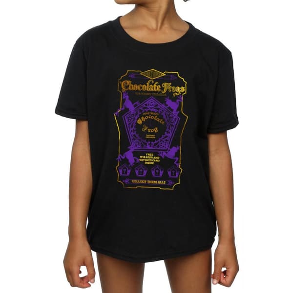 Harry Potter Girls Chocolate Frogs Coloured Label Cotton T-Shirt