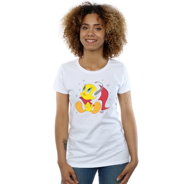 Looney Tunes Womens/Ladies Christmas Tweety Cotton T-Shirt