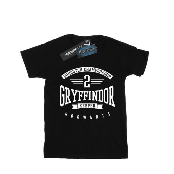 Harry Potter Mens Gryffindor Keeper T-Shirt Black 3XL