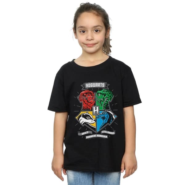 Harry Potter Flickor Hogwarts Toon Crest T-shirt i bomull