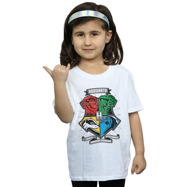 Harry Potter Flickor Hogwarts Toon Crest T-shirt i bomull