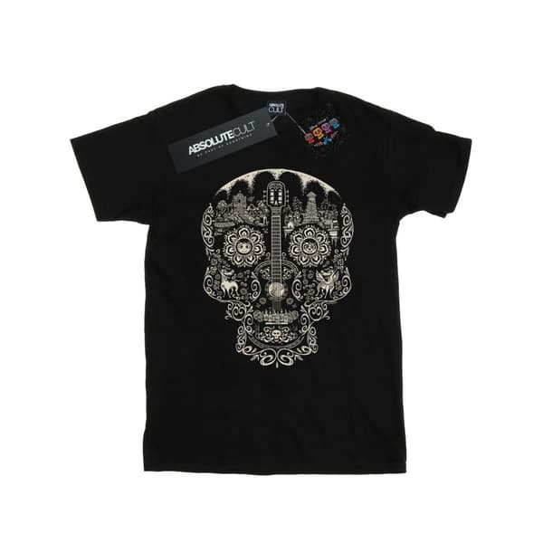 Disney Womens/Ladies Coco Skull Mono Pattern Cotton Boyfriend T-Shirt
