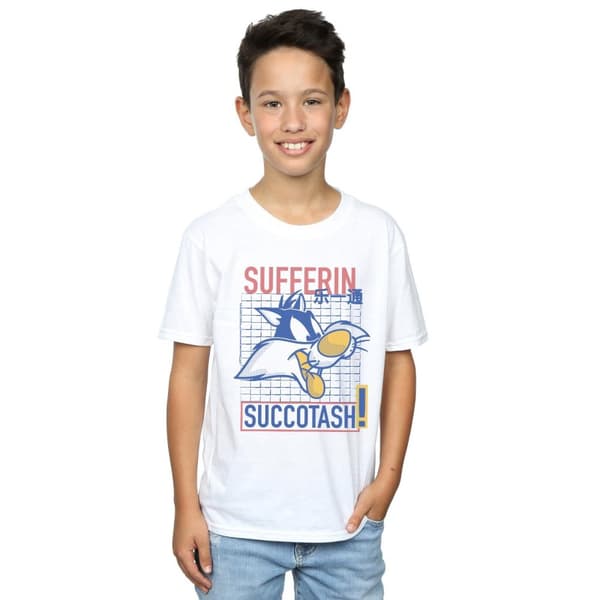 Looney Tunes Boys Sylvester Sufferin Succotash T-Shirt