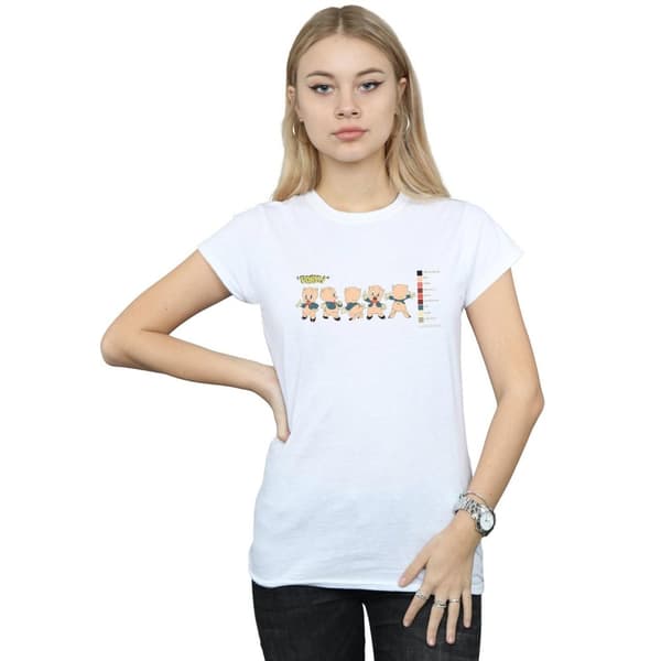 Looney Tunes Dam/Tjej Porky Pig Färgkod Bomulls-T-shirt